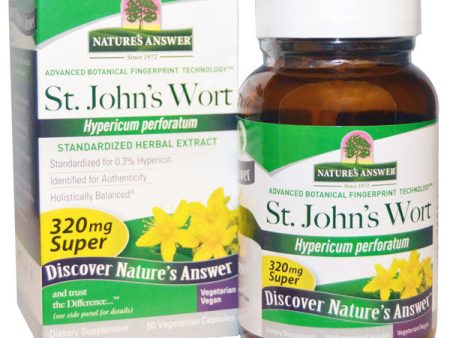 NATURE S ANSWER - St. Johns Wort Herb Standardized Extract - 60 Vegetarian Capsules Online