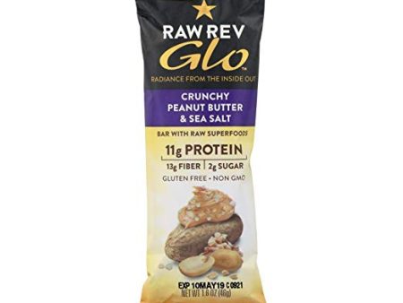 RAW REVOLUTION - Glo Crunchy Peanut Butter & Sea Salt - 12 x 1.6 oz (46 g) For Discount