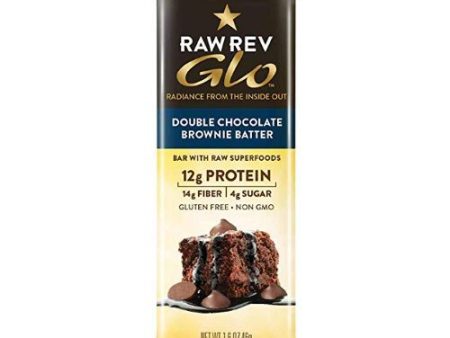 RAW REVOLUTION - Glo Double Chocolate Brownie Batter - 12 x 1.6 oz (46 g) For Discount