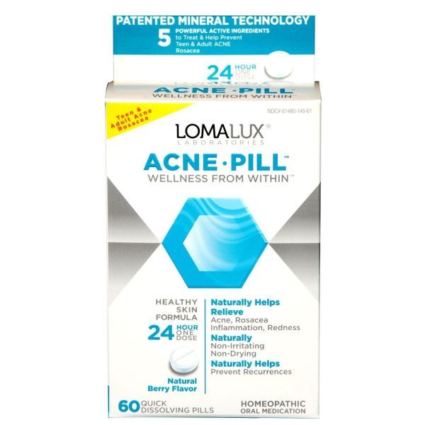 LOMA LUX - Acne Pill, Healthy Skin Formula - 60 Quick Dissolve Tablets on Sale