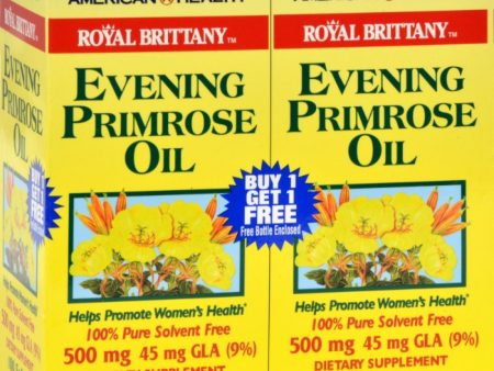 AMERICAN HEALTH - Royal Brittany Evening Primrose Oil 500 mg Twinpack - 100 + 100 Softgels Sale