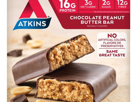 ATKINS - Advantage Chocolate Peanut Butter Bars - 5 x 2.1 oz. Bars Fashion