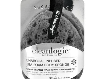 CLEANLOGIC - Charcoal Infused Sea Foam Body Sponge - 1 Count Hot on Sale