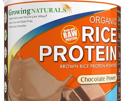 GROWING NATURALS - Organic Rice Protein Chocolate Power - 16.8 oz. (476 g) Discount