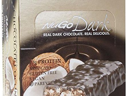 NUGO - Dark Bar Chocolate Coconut - 12 x 1.76 oz. Bars Fashion