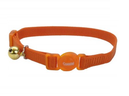 COASTAL - Nylon Adjustable Breakaway Cat Collar Sunset Orange - 3 8  x 8 -12  Online Hot Sale