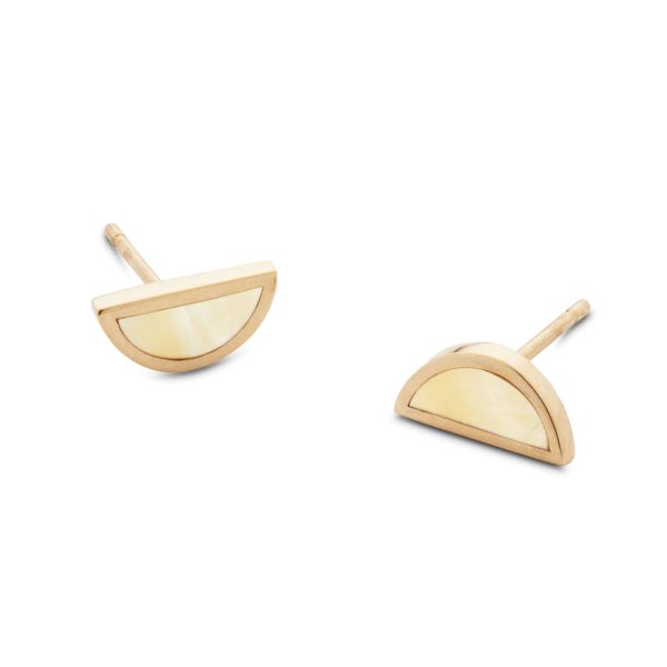 One Half Studs   Honey Mother of Pearl Cheap