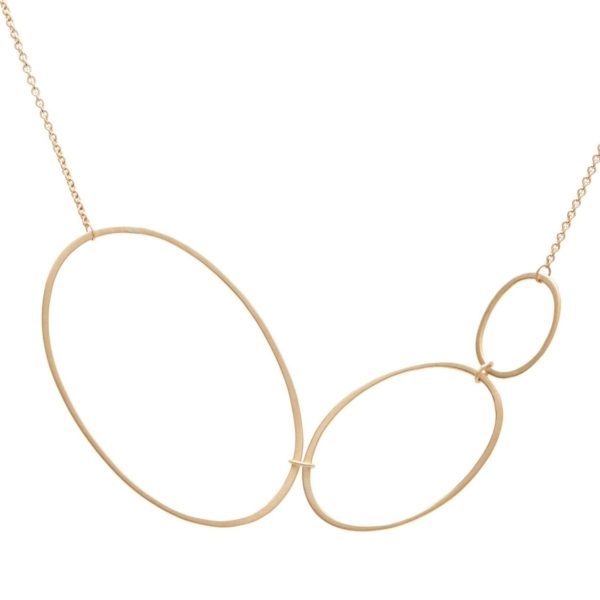 <!--NK751-->triple horizontal ellipse necklace Discount