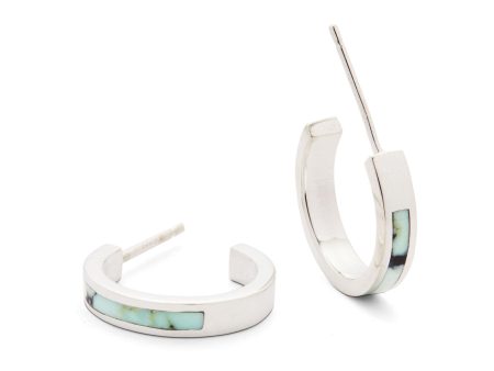 Inlay Hoops   Variscite Online Hot Sale