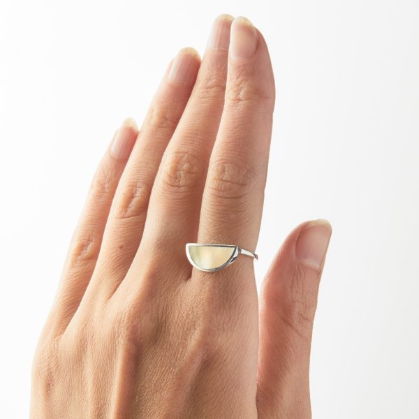 One Half Ring   Honey Mother of Pearl Discount