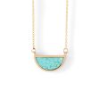 One Half Pendant   Number 8 Turquoise Online Sale