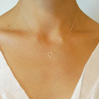 <!--NK882-->mini triangle necklace on Sale