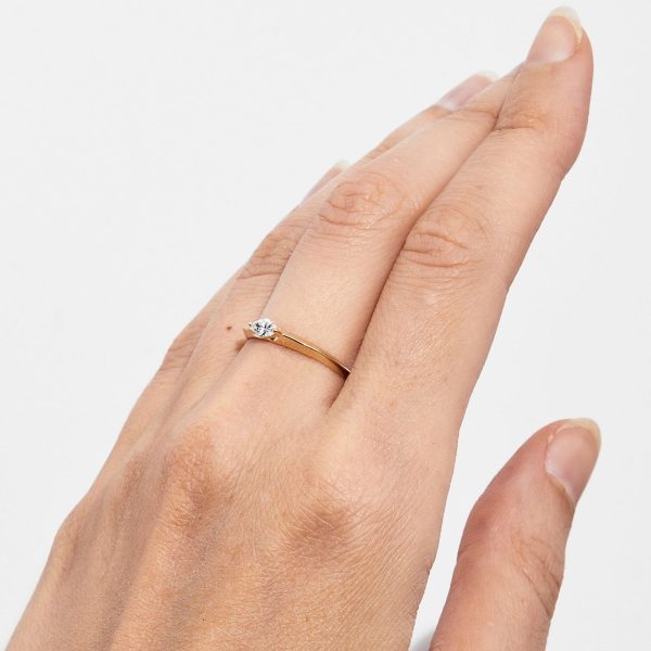 Flora White Diamond Ring For Cheap