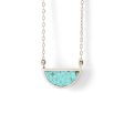 One Half Pendant   Number 8 Turquoise Online Sale