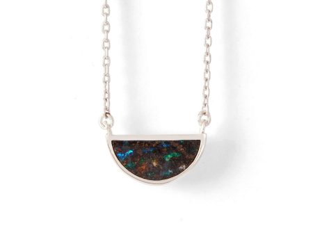 One Half Necklace   Matrix Boulder Opal Hot on Sale