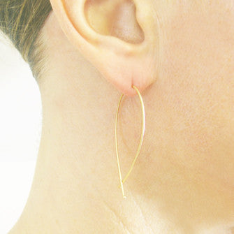 <!--ER609-->ribbon hoop earrings Fashion