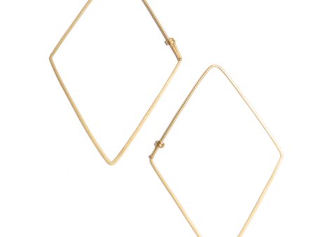 <!--ER619-->rhombus dainty hoop earrings Online Hot Sale