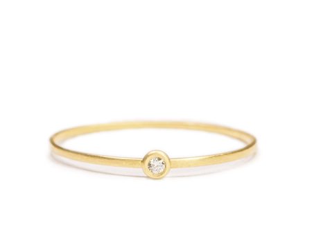 <!--RG251-->dainty dot ring with diamond Hot on Sale