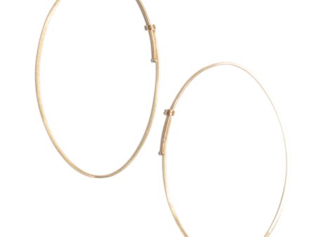 <!--ER615-->oval dainty hoop earrings Sale