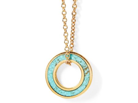 Orbit Pendant   Number 8 Turquoise Sale