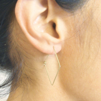 <!--ER618-->small rhombus dainty hoop earrings Online Sale