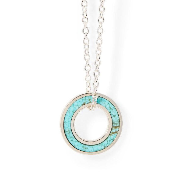 Orbit Pendant   Number 8 Turquoise Sale