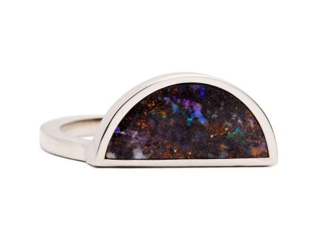 One Half Ring   Matrix Boulder Opal For Discount