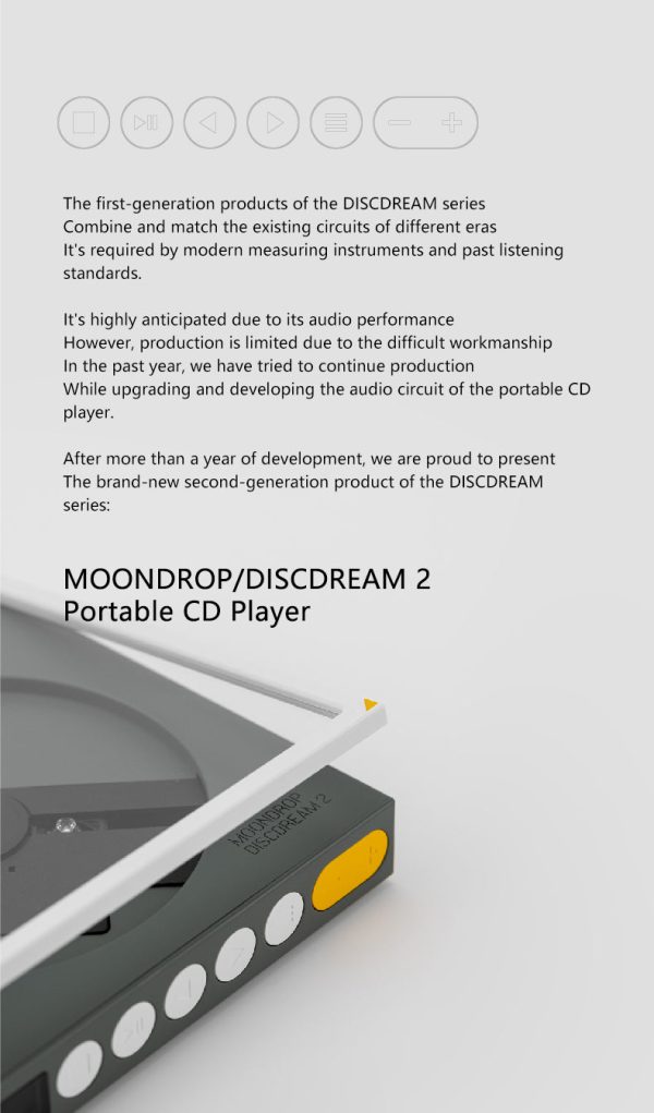 Moondrop Discdream 2 Portable CD Player Fashion