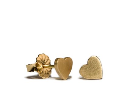 <!--ER584-->large heart button stud earrings Online Sale