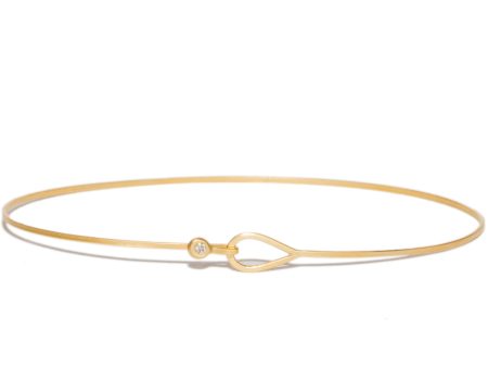 <!--BR490-->teardrop bangle bracelet with diamond Supply