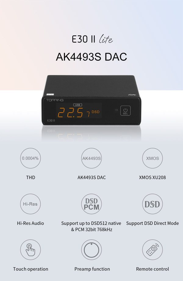 TOPPING E30 II Lite AK4493S DAC (Apos Certified) Online