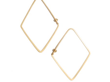 <!--ER618-->small rhombus dainty hoop earrings Online Sale