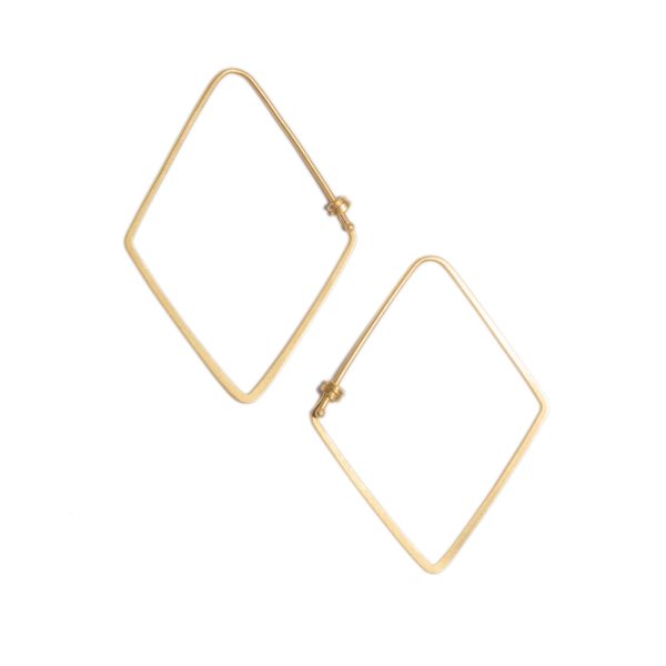 <!--ER618-->small rhombus dainty hoop earrings Online Sale