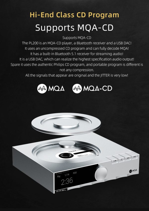 SMSL PL200 MQA-CD Player DAC on Sale