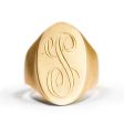 <!--RG451-->oval personalized signet ring 14k on Sale