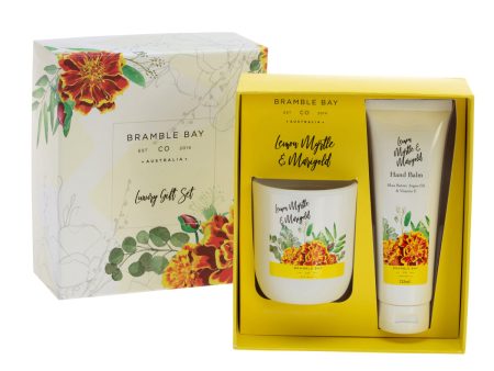 Gift Box Lemon Myrtle & Marigold (Hand Balm and Votive Candle) Sale