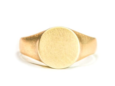 <!--RG450-->round personalized signet ring 14k Cheap