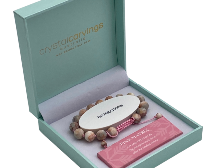 Pink Matrix Natural Stone Bracelet For Discount