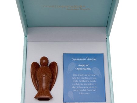 Natural Stone Guardian Angel - Goldstone Hot on Sale