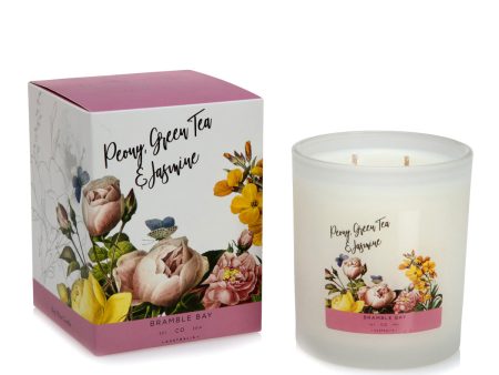 B&B Luxury Candle Peony, Green Tea and Jasmine 300gm Hot on Sale