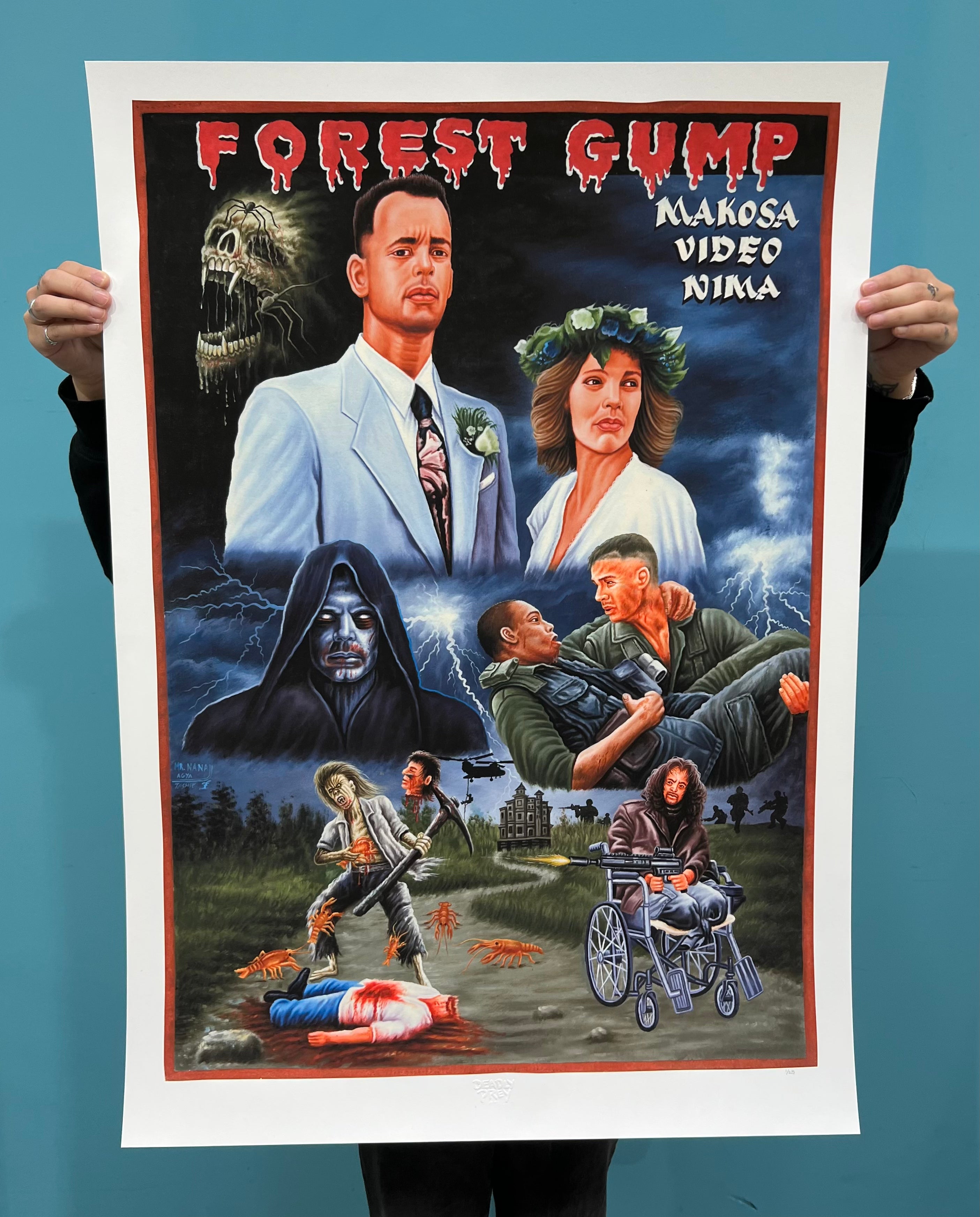 Forrest Gump - Limited Edition Archival Giclée Print from Static Medium by Mr. Nana Agyq For Sale