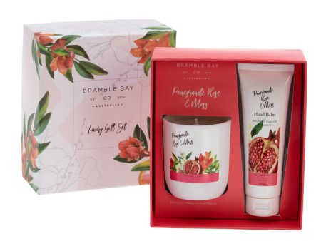 Gift Box Pomegranate, Rose & Moss (Hand Balm and Votive Candle) Online Sale